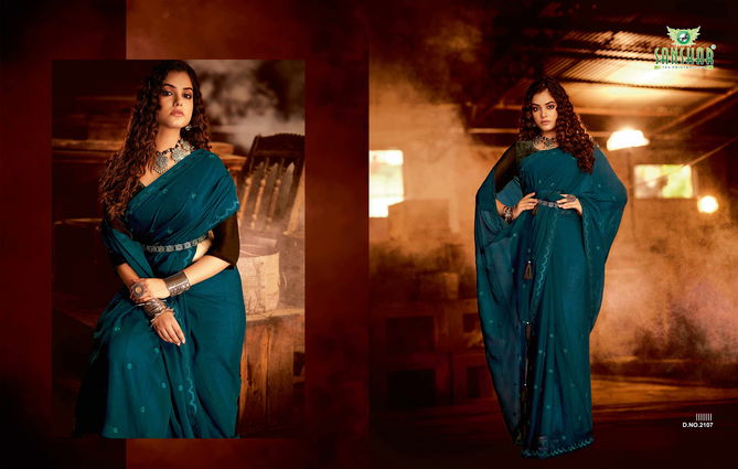 Sanskar Velvet Touch Heavy Party wear Fancy Georgette Saree Collection